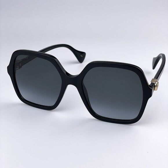 NEW GUCCI GG1072S 001 Black Gray Gradient Square Women Sunglasses - Picture 5 of 12